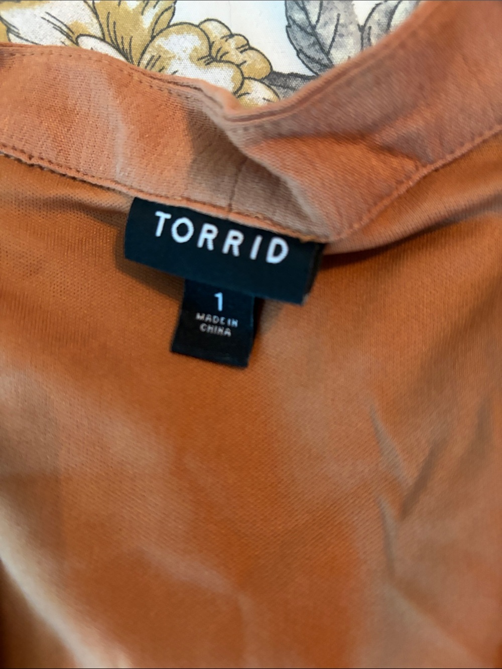 Torrid Women’s V-Neck Short Sleeve Peasant Top - Rust - Picture 2 of 2